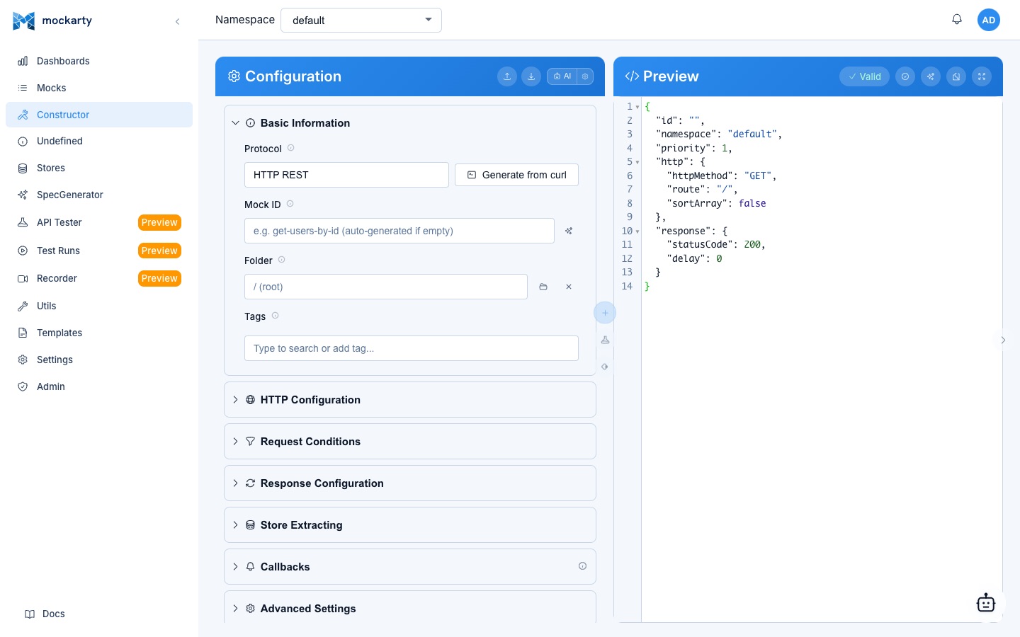 Constructor page