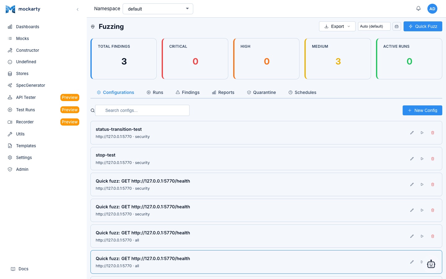 Fuzzing page